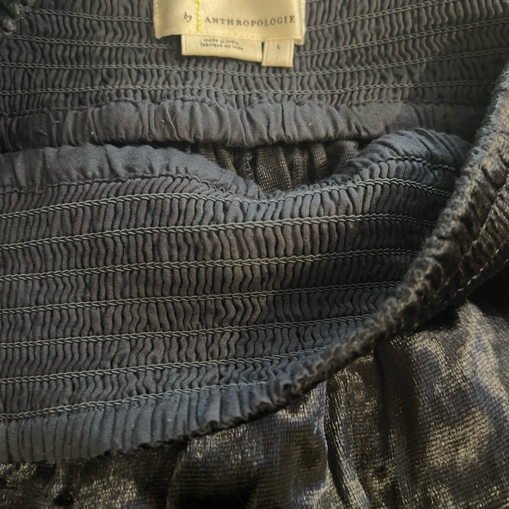 Anthropologie Velvet Jogger with embroidery Size Large - Picture 5 of 9